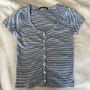 Brandy Melville blue stripped zelly top
